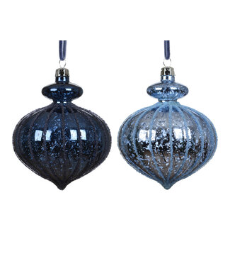 Boule plastique bleue tacheté