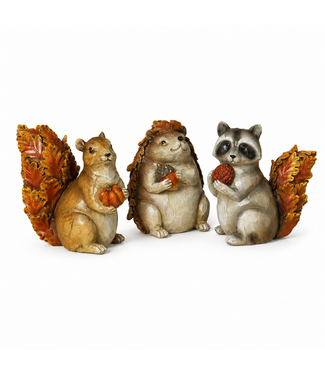 Écureuil, hérisson ou raton d'automne 4,5 po (3 ass.)