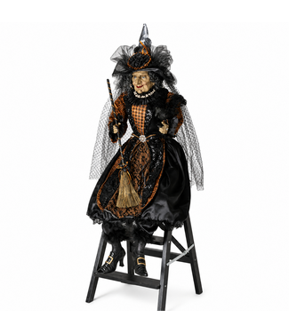 Sorcière robe noire, assise 48 po