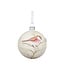 Boule de verre crème avec oiseau rose