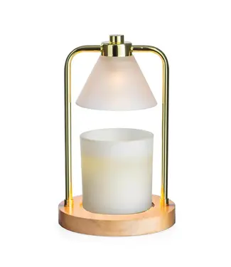 Ensemble cadeau lampe or et chandelle