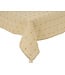 Nappe de Noël crème à motifs dorés