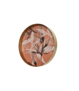 Plateau imprimé branches et feuilles terra 9,5 po