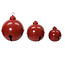 Grelot de Noël décoratif en métal rouge