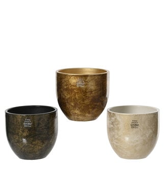 Cache-pot terre cuite teinte doré 5,5 po (3 ass.)