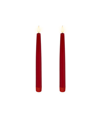 Ensemble de 2 chandelles LED rouge 9,5 po