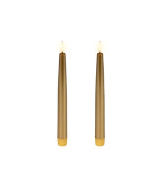Ensemble de 2 chandelles LED or 9,5 po