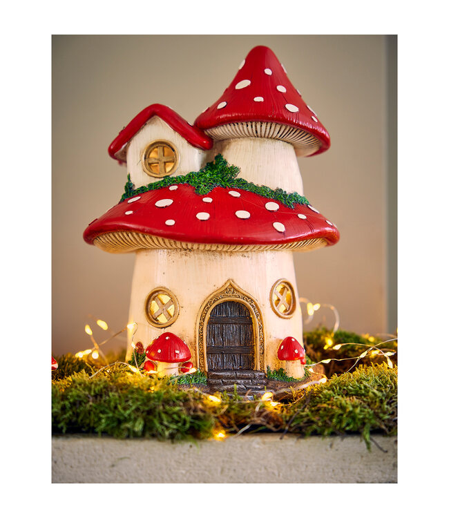 Maison champignon illuminée | Décoration lumineuse