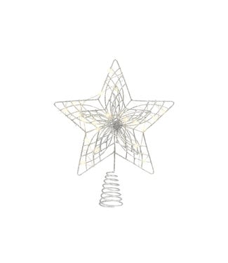 Cime de sapin étoile argentée LED