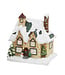 Maison crème avec bonhomme de neige LED