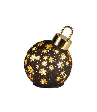 Boule de Noël noire rotative LED