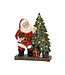 Père Noël avec sapin illuminé LED