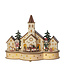 Village de Noël avec église et casse-noisettes