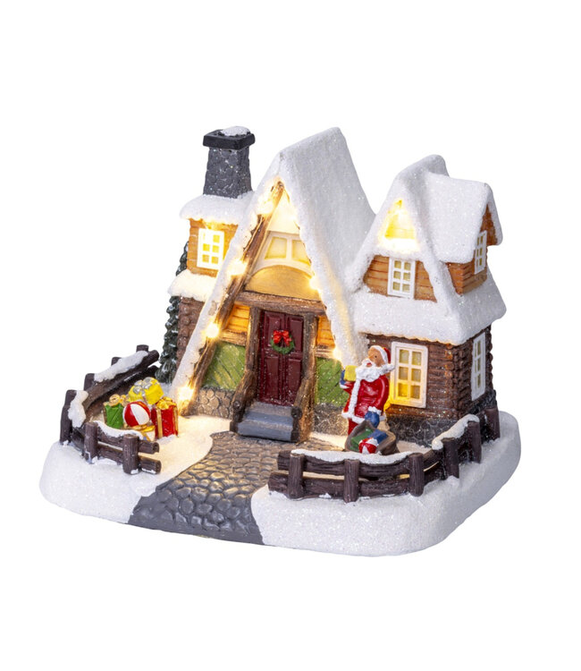 Maison lumineuse blanc chaud | Scène & village de Noël