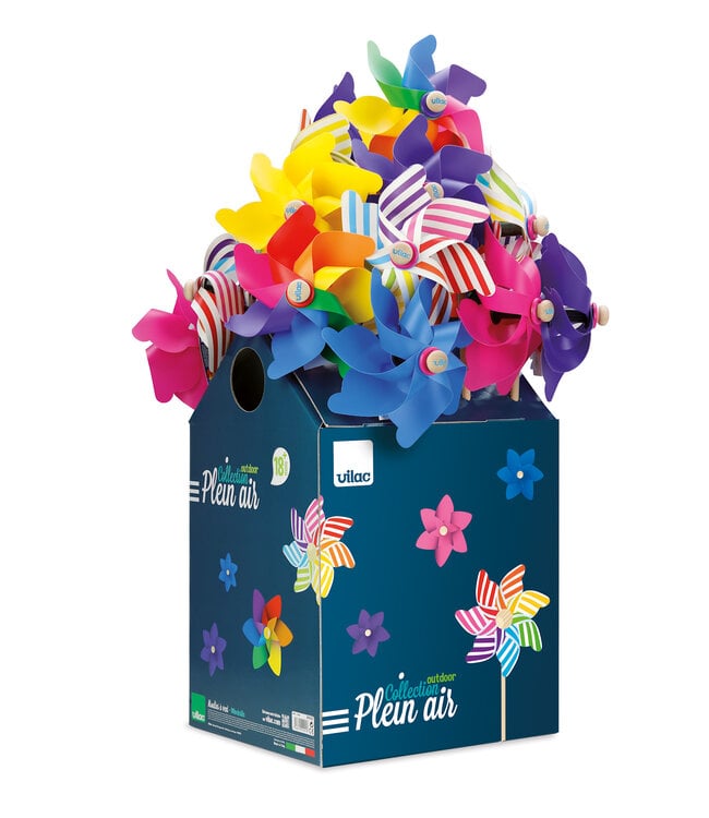 Vilac Moulin à vent coloré en bois pour enfant