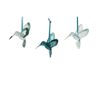 Ornement de Noël colibri bleu