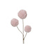 Tige boules de fourrure rose