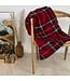 Couverture carreauté rouge 5 x 6,5 pi | Jeté décoratif