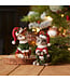 Raton de Noël avec couronne | Figurine du temps des Fêtes