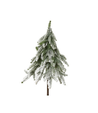 Sapin enneigé décoratif sur tige