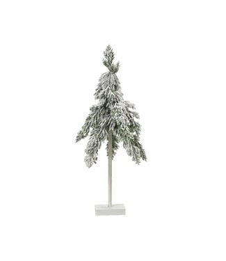 Mini sapin enneigé sur pied