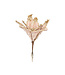 Poinsettia rose chic sur pince
