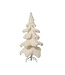 Sapin décoratif en métal et fourrure blanche | Douceur de Noël