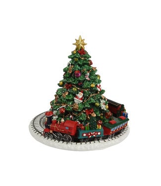 Boîte à musique sapin et train de Noël