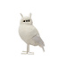 Hibou décoratif blanc brillant sur pieds
