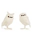 Hibou sur pieds blanc brillant | Éclat magiquede l'hiver