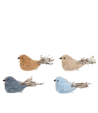 Oiseau sur pince queue de bois