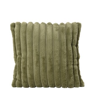 Coussin décoratif ligné vert