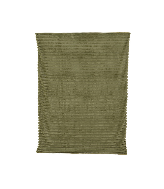 Couverture lignée verte 51 x 67 po | Jeté ultra-douce