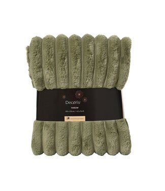 Couverture lignée verte 51 x 67 po