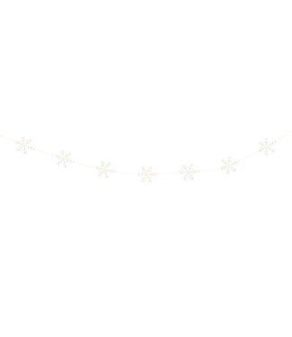 Guirlande de flocon 160 LED blanc chaud