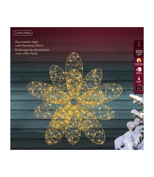 Fleur LED blanc chaud et blanc classique | Décoration lumineuse