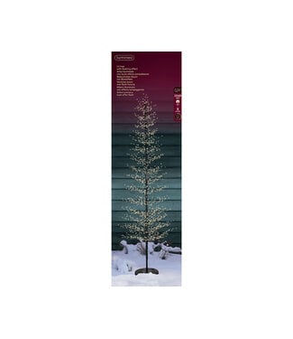 Arbre noir 2 048 LED blanc chaud