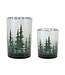 Porte-chandelle sapins vert | Ambiance chaleureuse