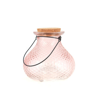Attrape-guêpes en verre rose