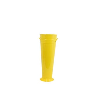 Pot jaune haut avec poigne 14po