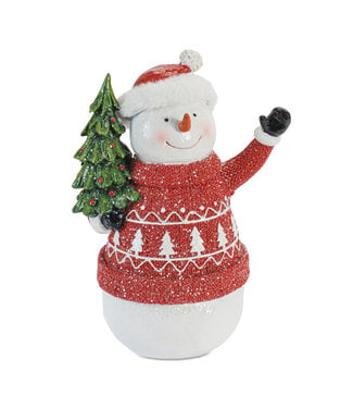 Bonhomme de neige et sapin