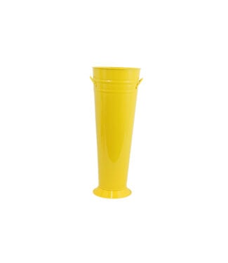 Pot jaune haut avec poignés 18 po