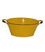 Pot jaune ovale avec poignés 12,5 x 19 x 8 po