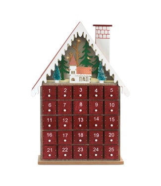 Calendrier de l'avent en bois lumineux
