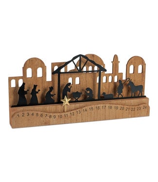 Crèche de l'avent  en bois