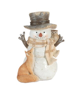 Bonhomme de neige et amis de la forêt