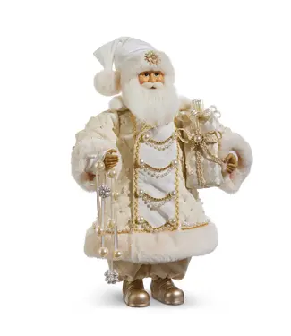 Père Noël champagne avec perles 18 po