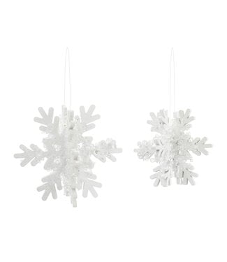 Ensemble de 2 flocons en bois