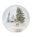 Boule illuminée chevreuil et chalet | Décor hivernal