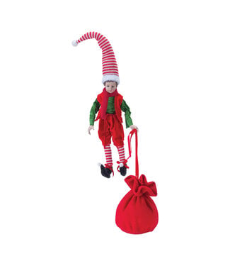 Lutin décoratif avec sac cadeaux